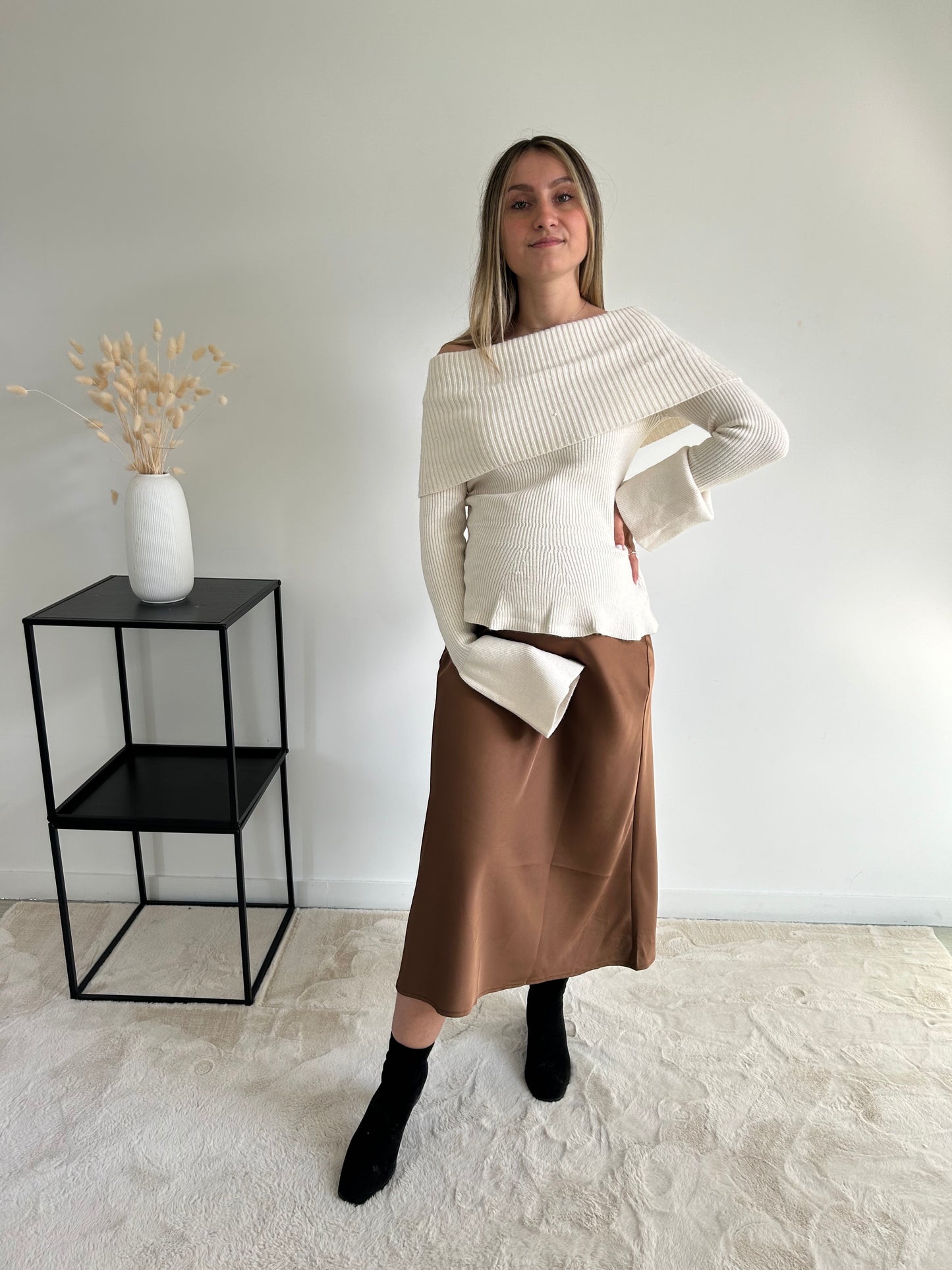 Jupe satinée de grossesse Amalia